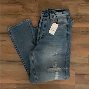 SOFIA DISTRESSED HIGH RISE DENIM